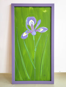 Framed Iris Painting